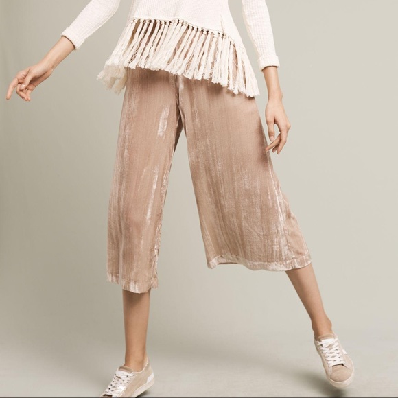 velvet crop pants